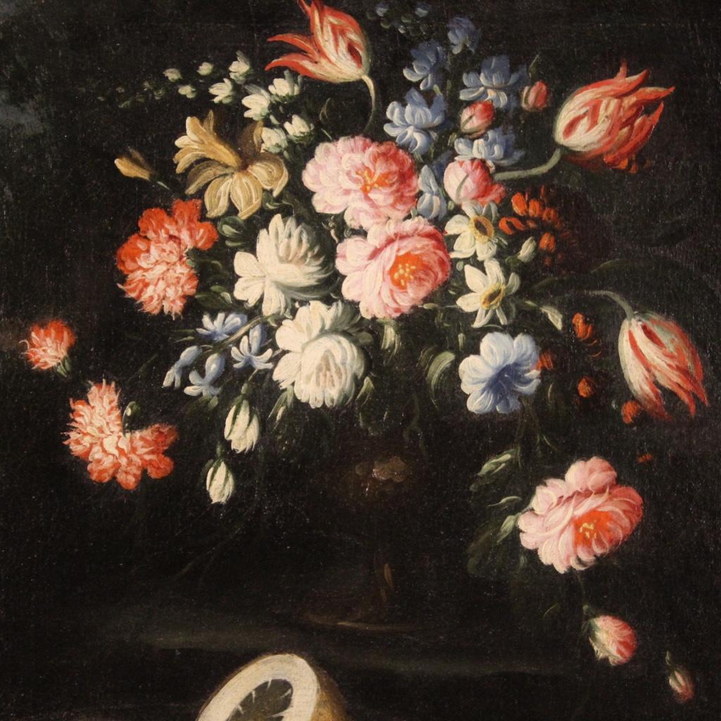 18th Century Oil on Canvas Italian Still Life Painting, 1750 3