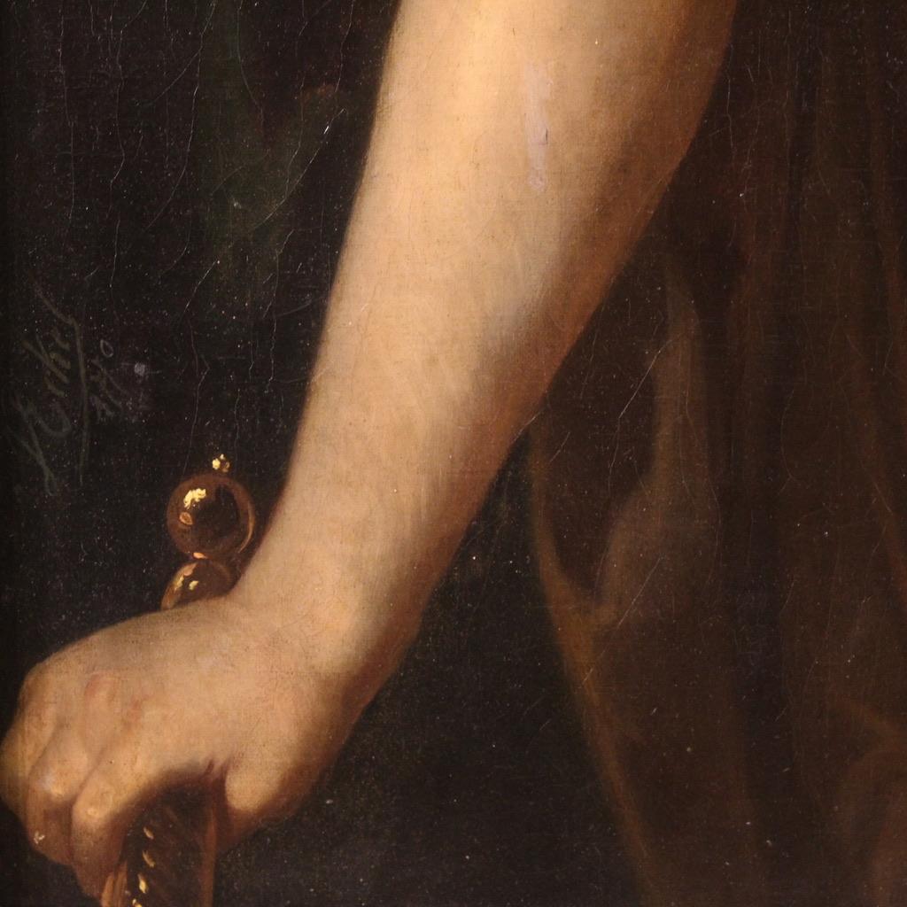 18th Century Oil on Canvas Mythological Painting Medea, 1770 For Sale 6