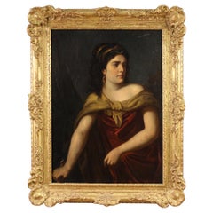 Antique 18th Century Oil on Canvas Mythological Painting Medea, 1770