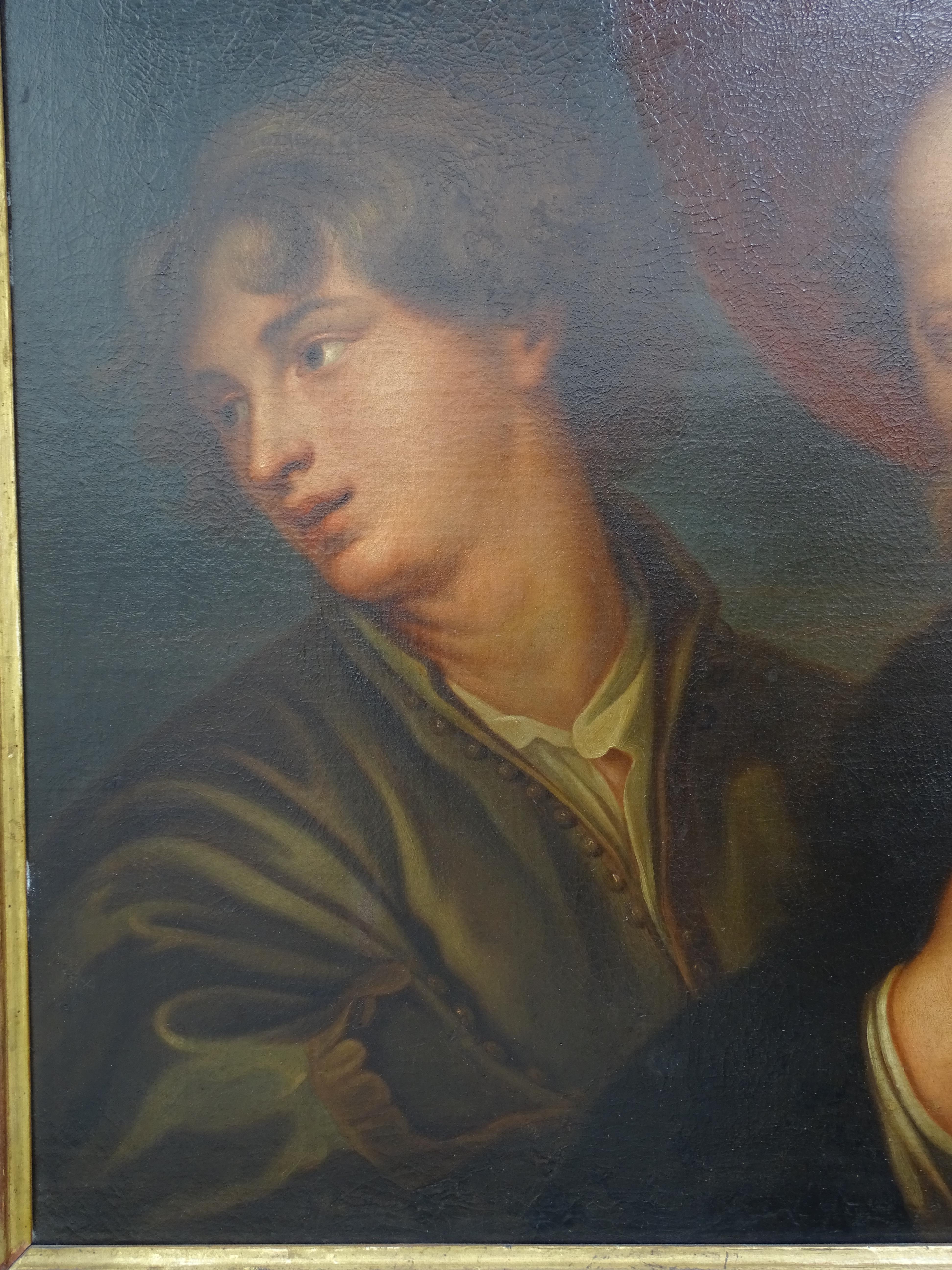 18. Jahrhundert Öl auf Leinwand, Gemälde italienischer Barock Rubens und Van Dyck, 1790 im Angebot 8