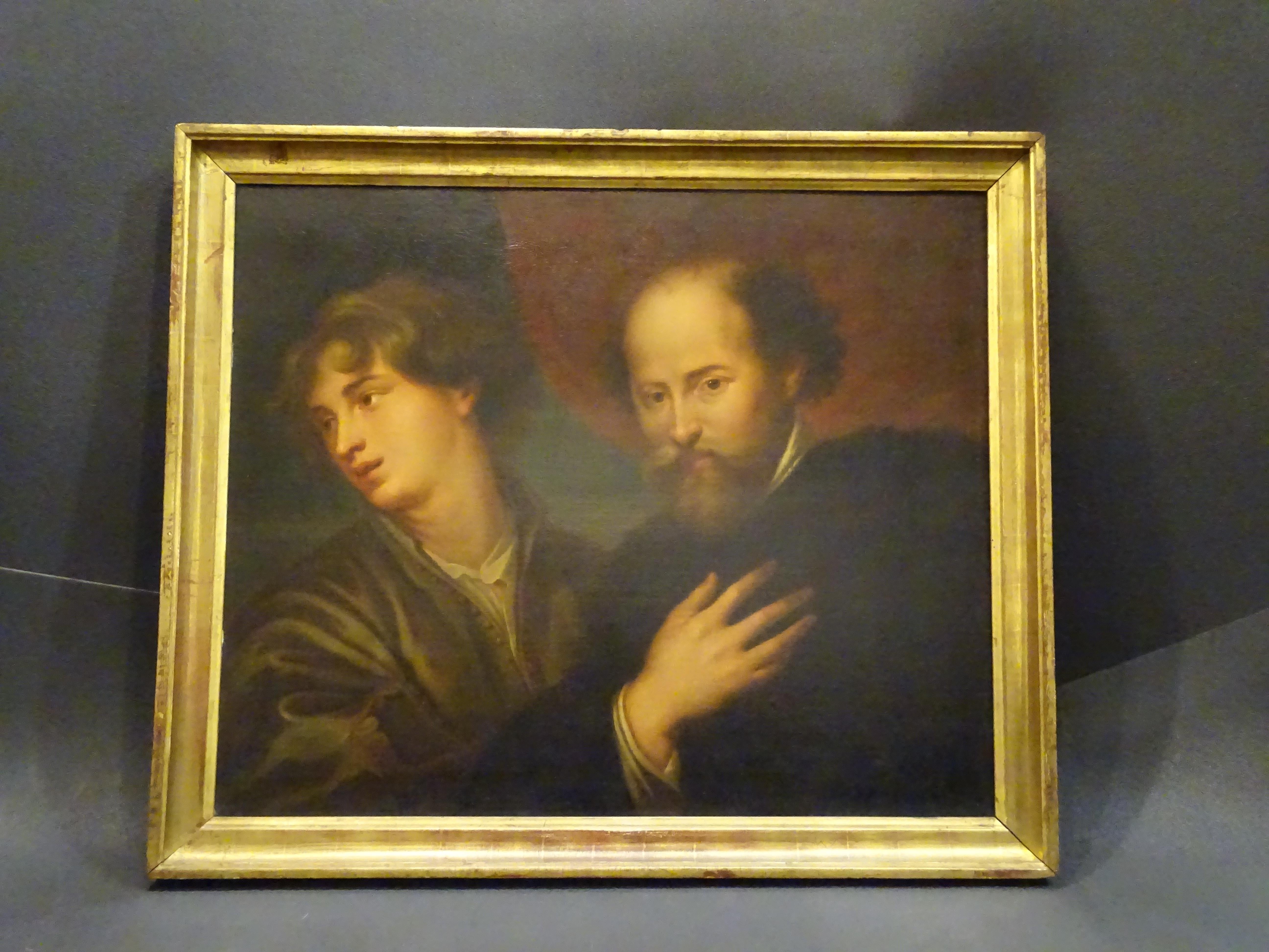 Wir bieten hier ein sehr interessantes Kunstwerk an, es handelt sich um ein außergewöhnliches italienisches Barock Öl /Leinwand, das ein Rubens und Van Dyck Portrait zeigt, Lehrer und Schüler zusammen !!!
Peter Paul Rubens (1577-1640) aus der