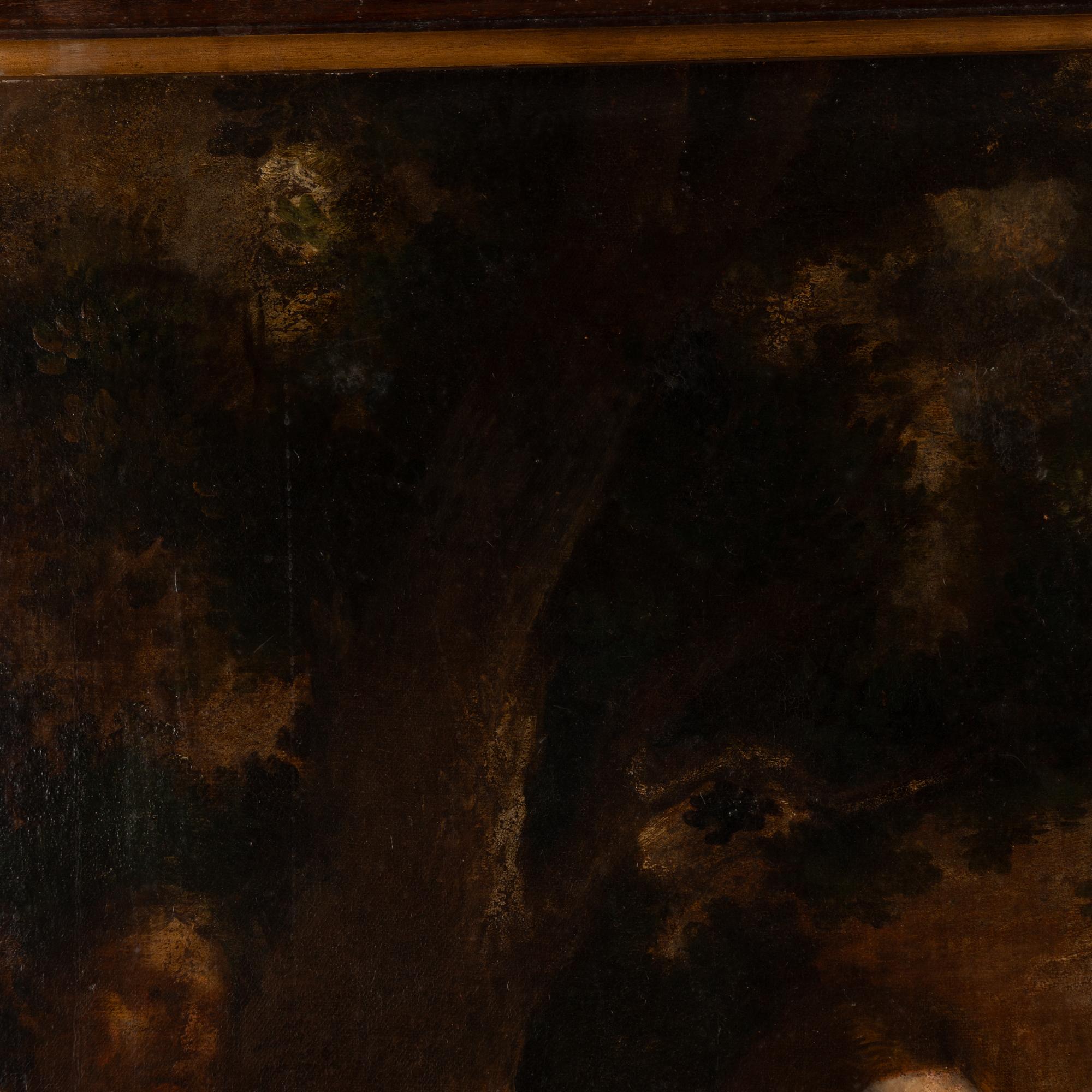 18th Century Oil on Canvas Painting of Christ & Woman at the Well, Portugal For Sale 5