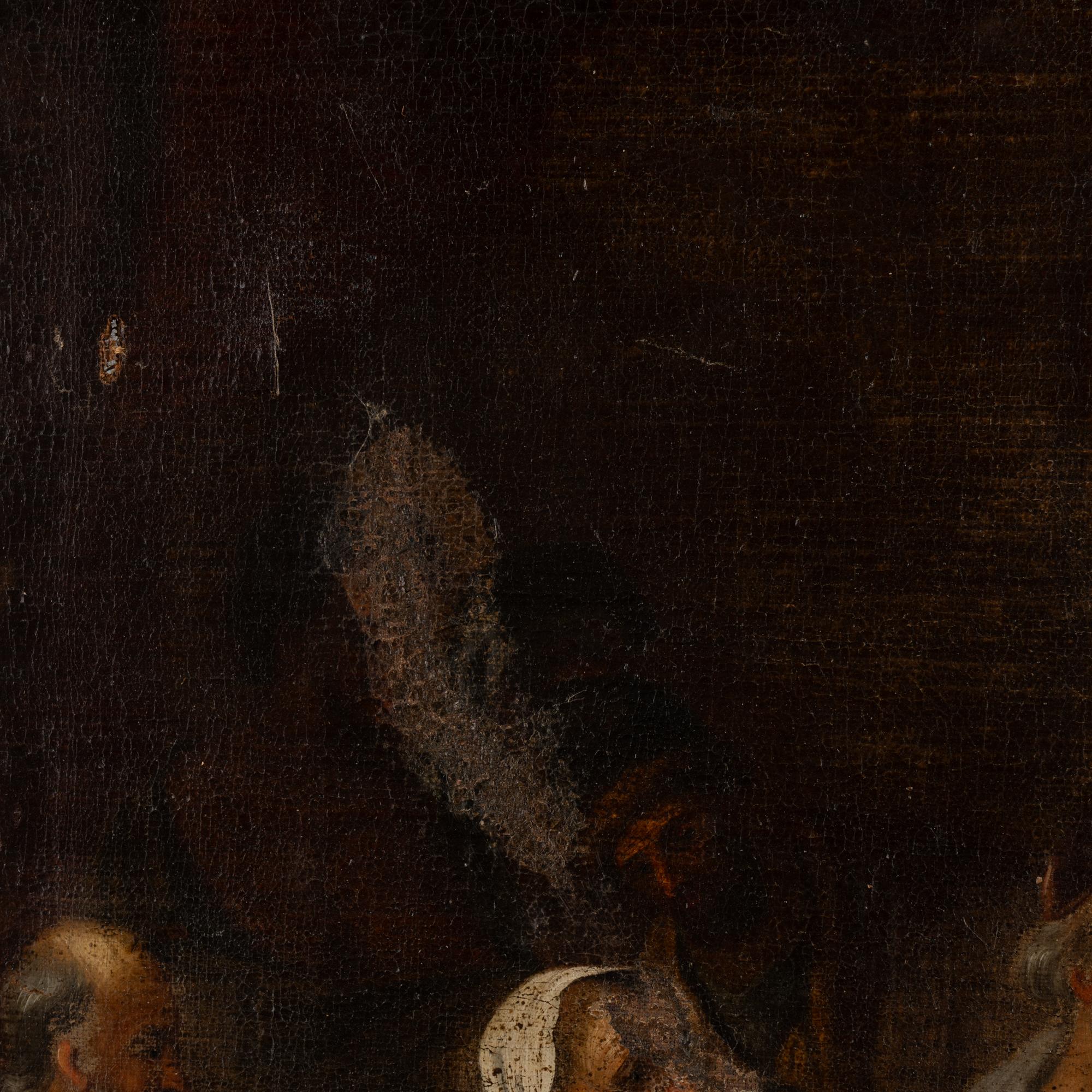 18th Century Oil on Canvas Painting of Young Christ in Temple with Teachers For Sale 6