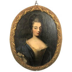 18th Century Oil On Canvas Portrait Painting