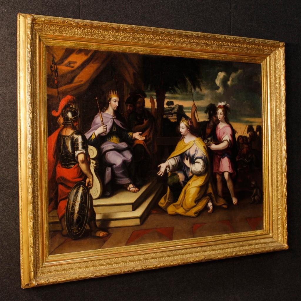 18th Century Oil on Canvas Religious Italian Painting King David, 1780 3