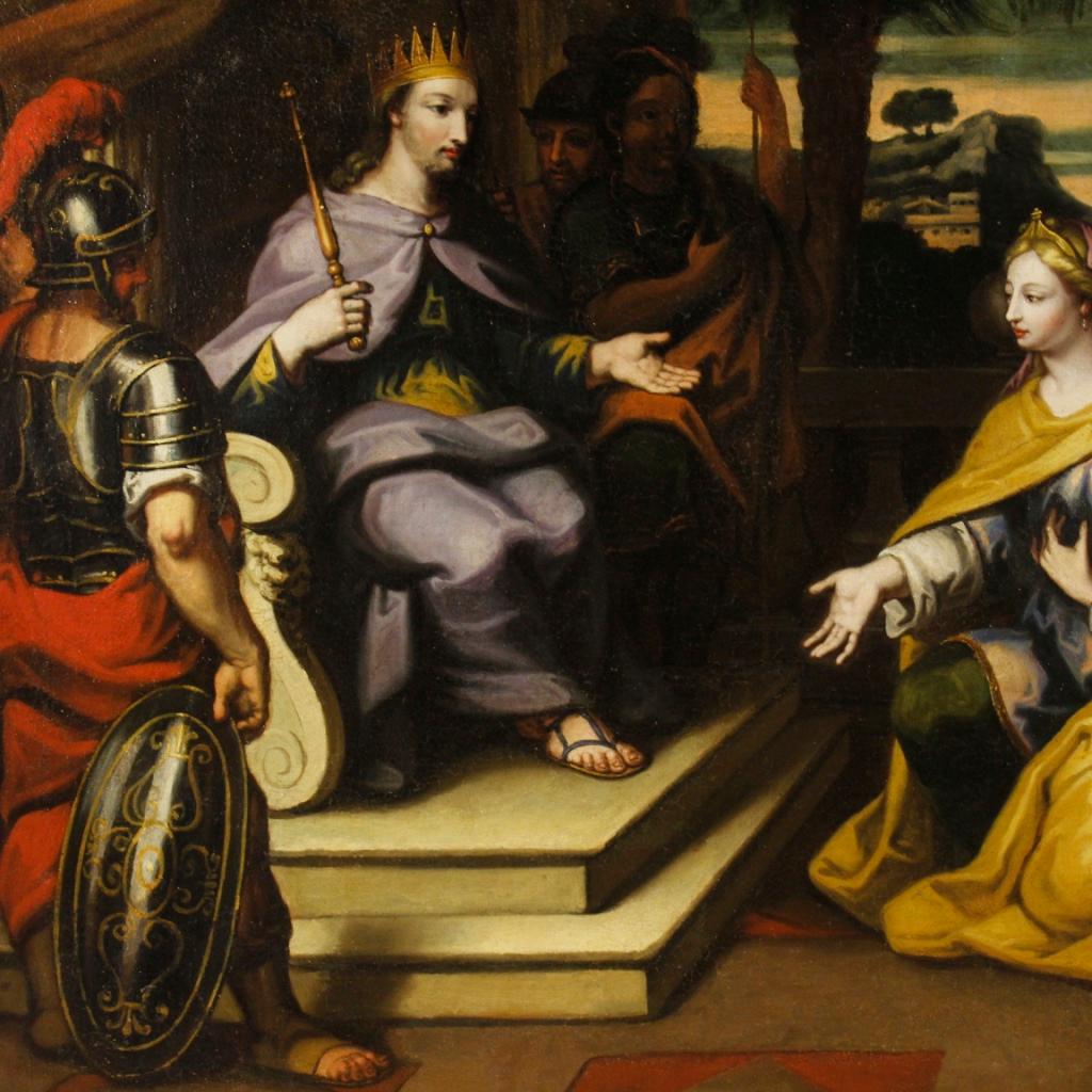 18th Century Oil on Canvas Religious Italian Painting King David, 1780 1