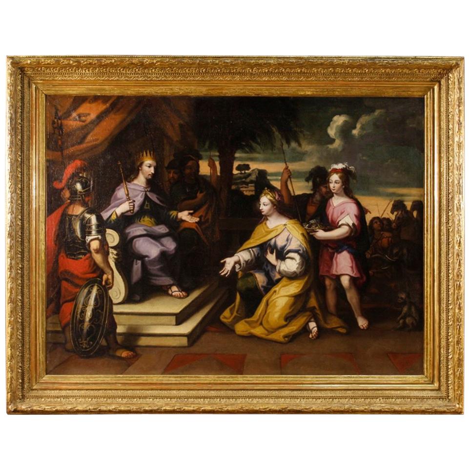 18th Century Oil on Canvas Religious Italian Painting King David, 1780