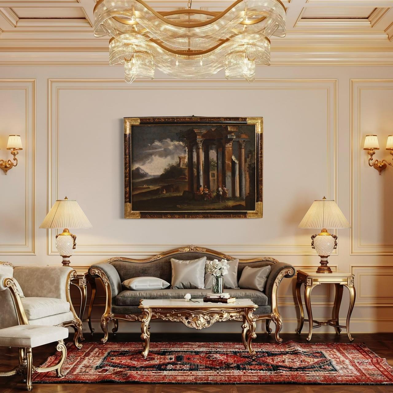 18. Jahrhundert Öl auf Leinwand venezianischen architektonischen Capriccio Landschaftsmalerei im Angebot 6