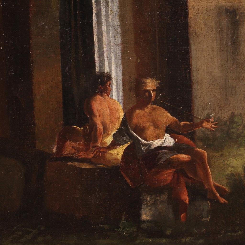 18. Jahrhundert Öl auf Leinwand venezianischen architektonischen Capriccio Landschaftsmalerei im Angebot 2