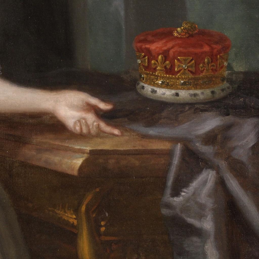 18. Jahrhundert Öl auf Cavas Antike Malerei Prinzessin Porträt, 1730 (Mid-18th Century) im Angebot