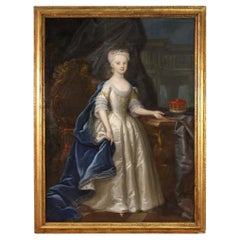 18. Jahrhundert Öl auf Cavas Antike Malerei Prinzessin Porträt, 1730