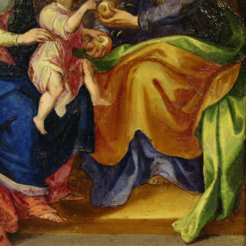 18th Century Oil on Copper Italian Antique Religious Painting, 1740 im Angebot 6