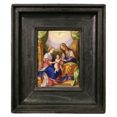 18th Century Oil on Copper Italian Antique Religious Painting, 1740