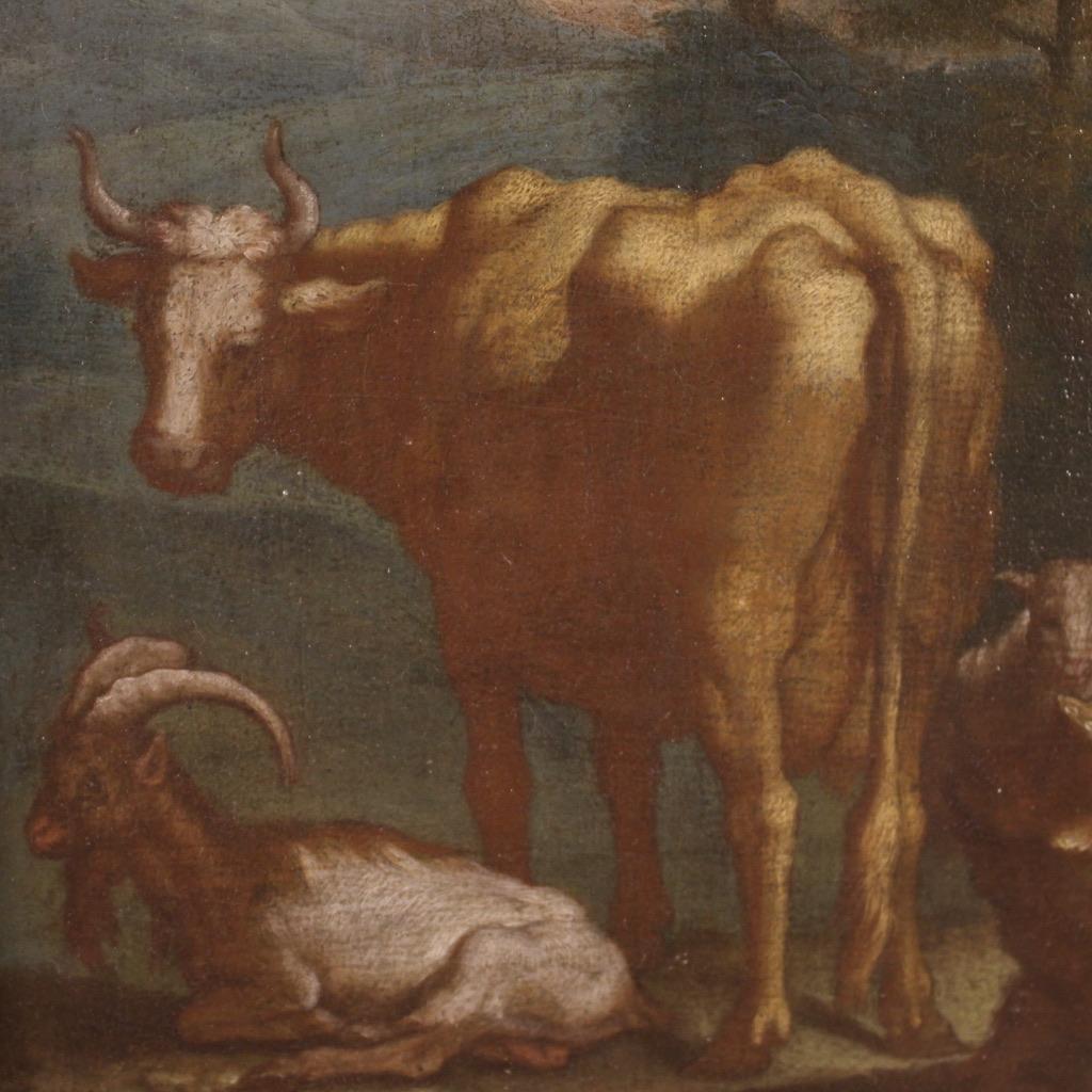 18. Jahrhundert Öl auf Platte Antike flämische Landschaftsmalerei, 1750 (Belgisch)