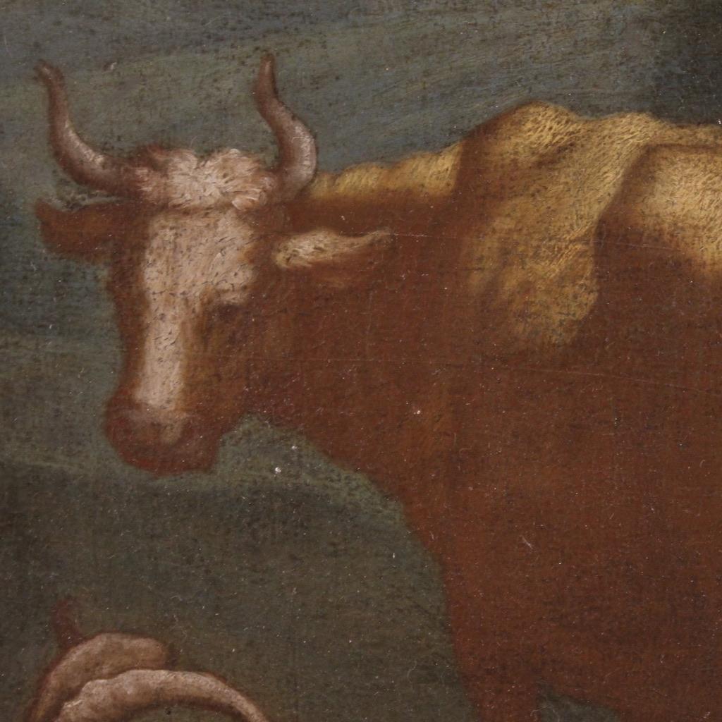 18. Jahrhundert Öl auf Platte Antike flämische Landschaftsmalerei, 1750 1