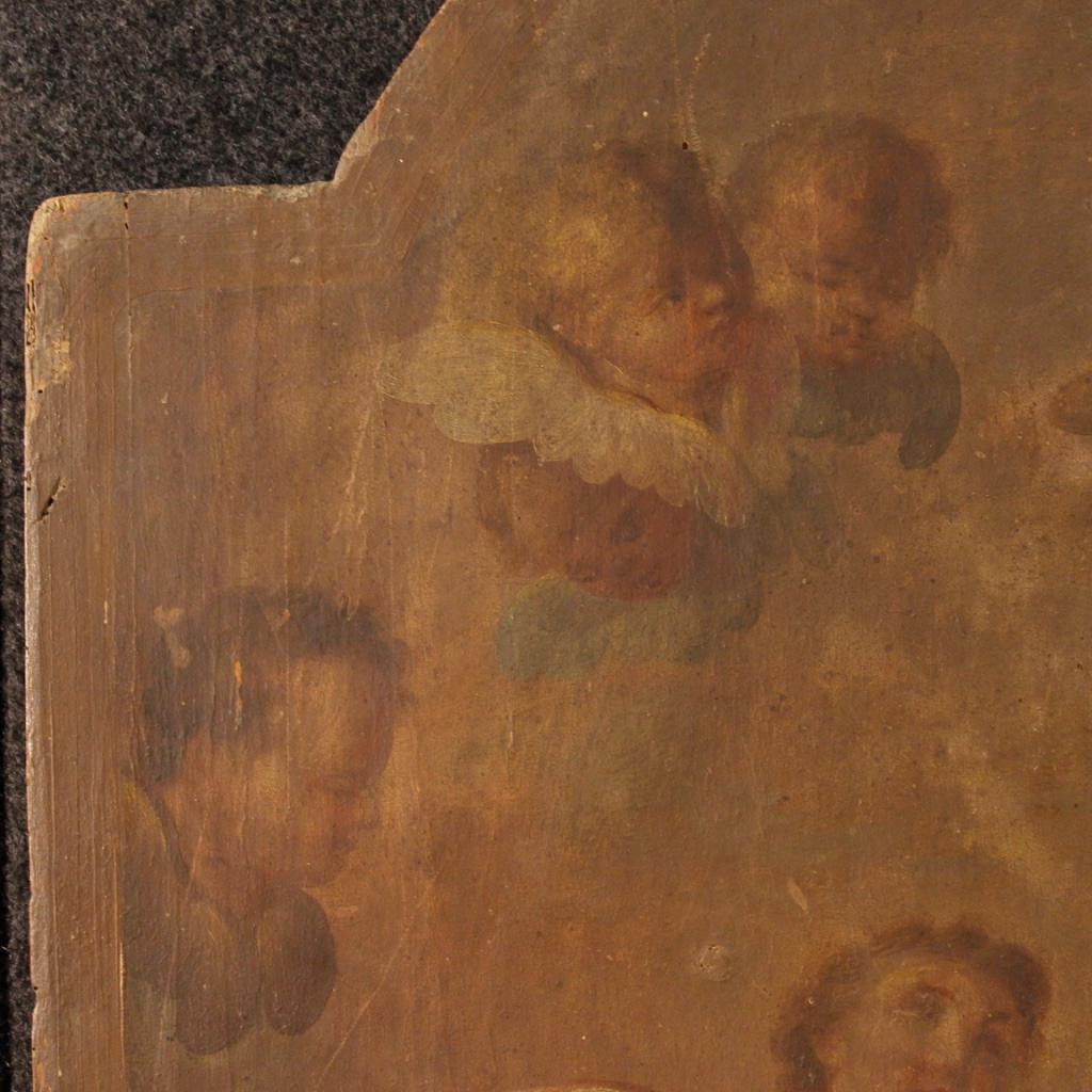 18th Century Oil on Panel Italian Religious Painting, 1780 3