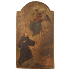18th Century Oil on Panel Italian Religious Painting, 1780