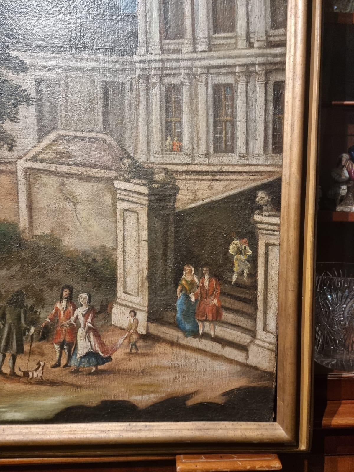 18th Century Oil Painting On Canvas Of Landscape For Sale 4