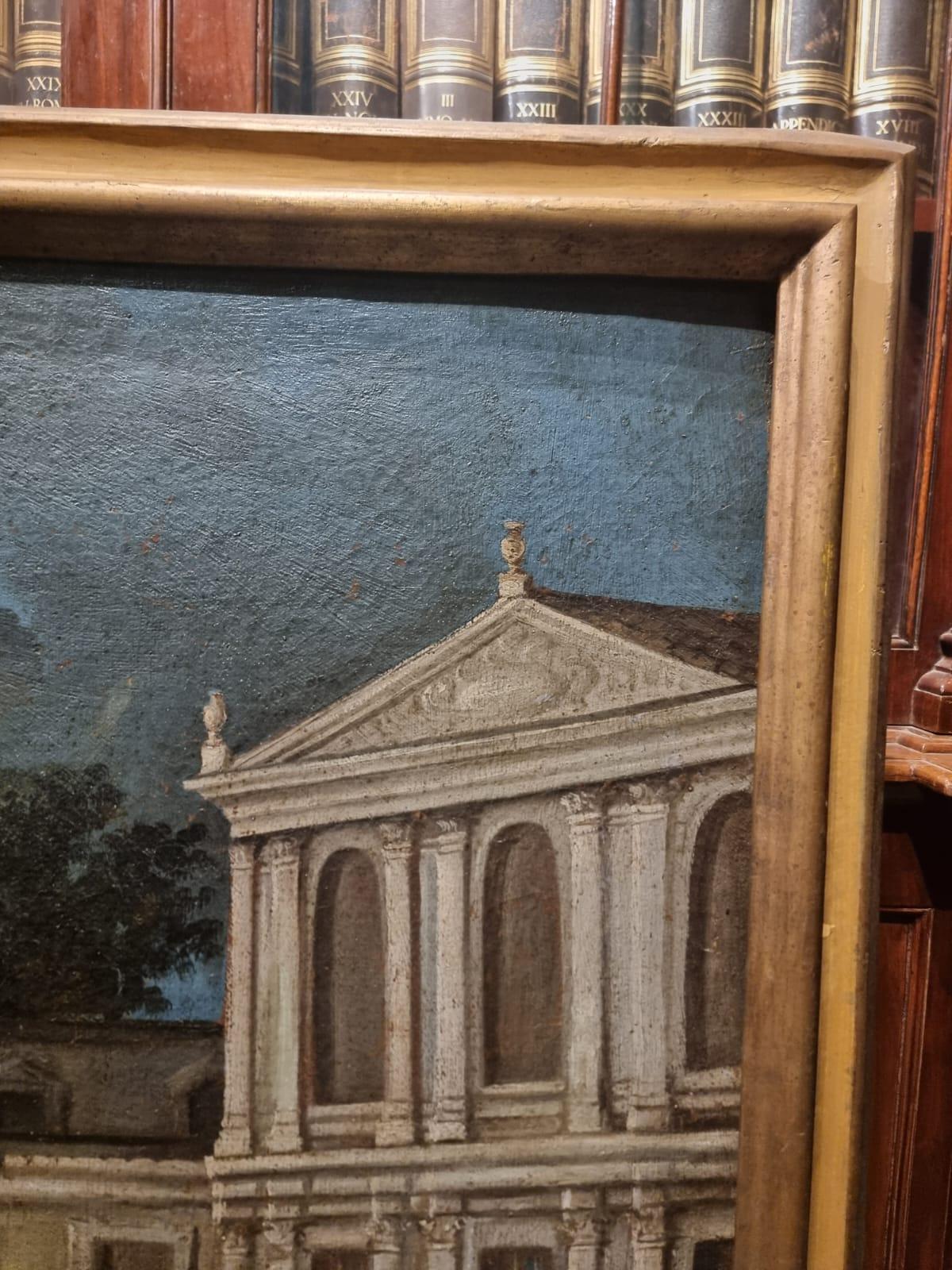 peinture à l'huile sur toile du 18e siècle représentant un paysage Bon état - En vente à Firenze, IT