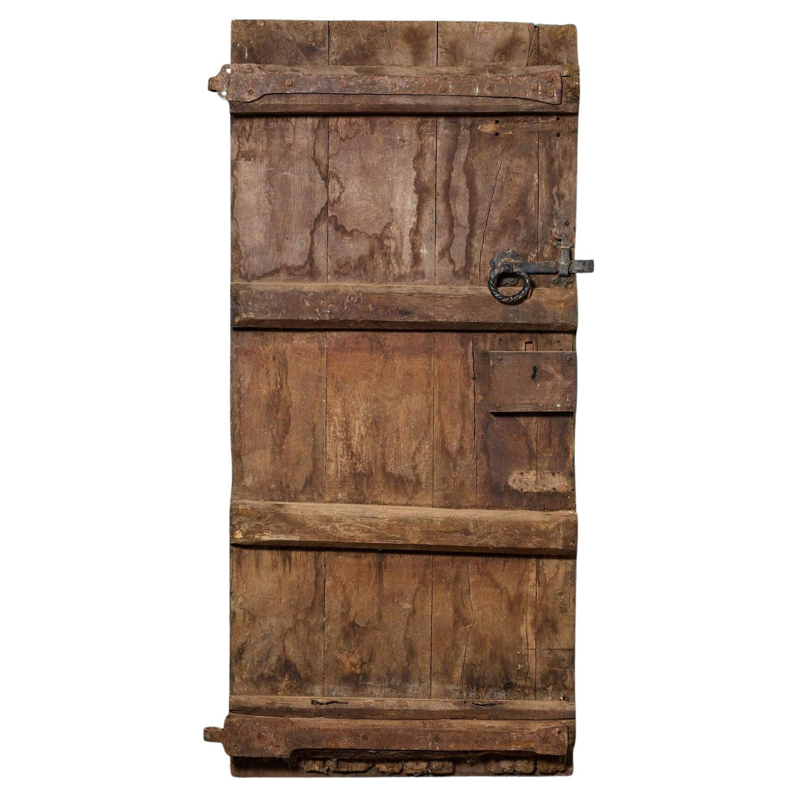 18th Century Old English Oak Plank Door For Sale