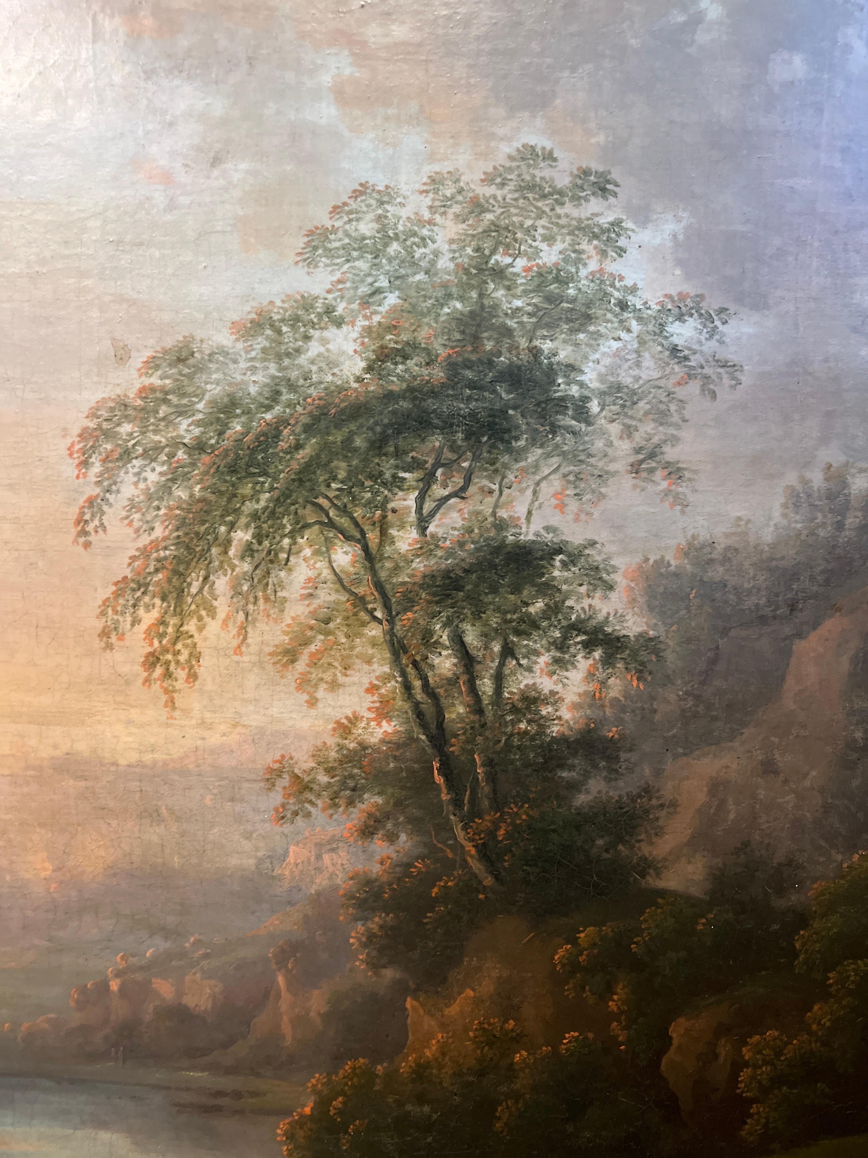 Barocco 18° secolo, Antico Maestro Europeo Pittura di Paesaggio Scuola Italiana in vendita