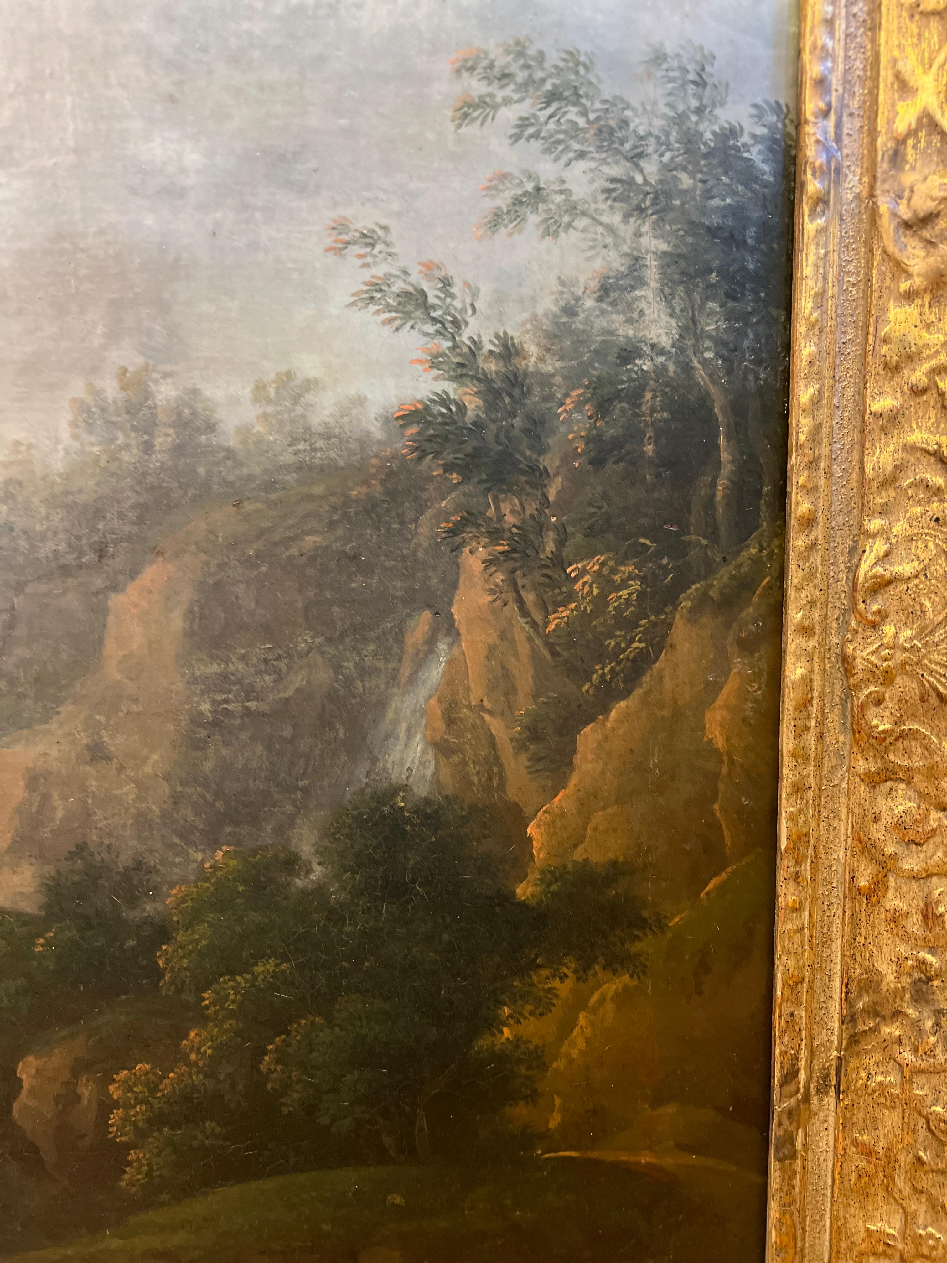 Italiano 18° secolo, Antico Maestro Europeo Pittura di Paesaggio Scuola Italiana in vendita