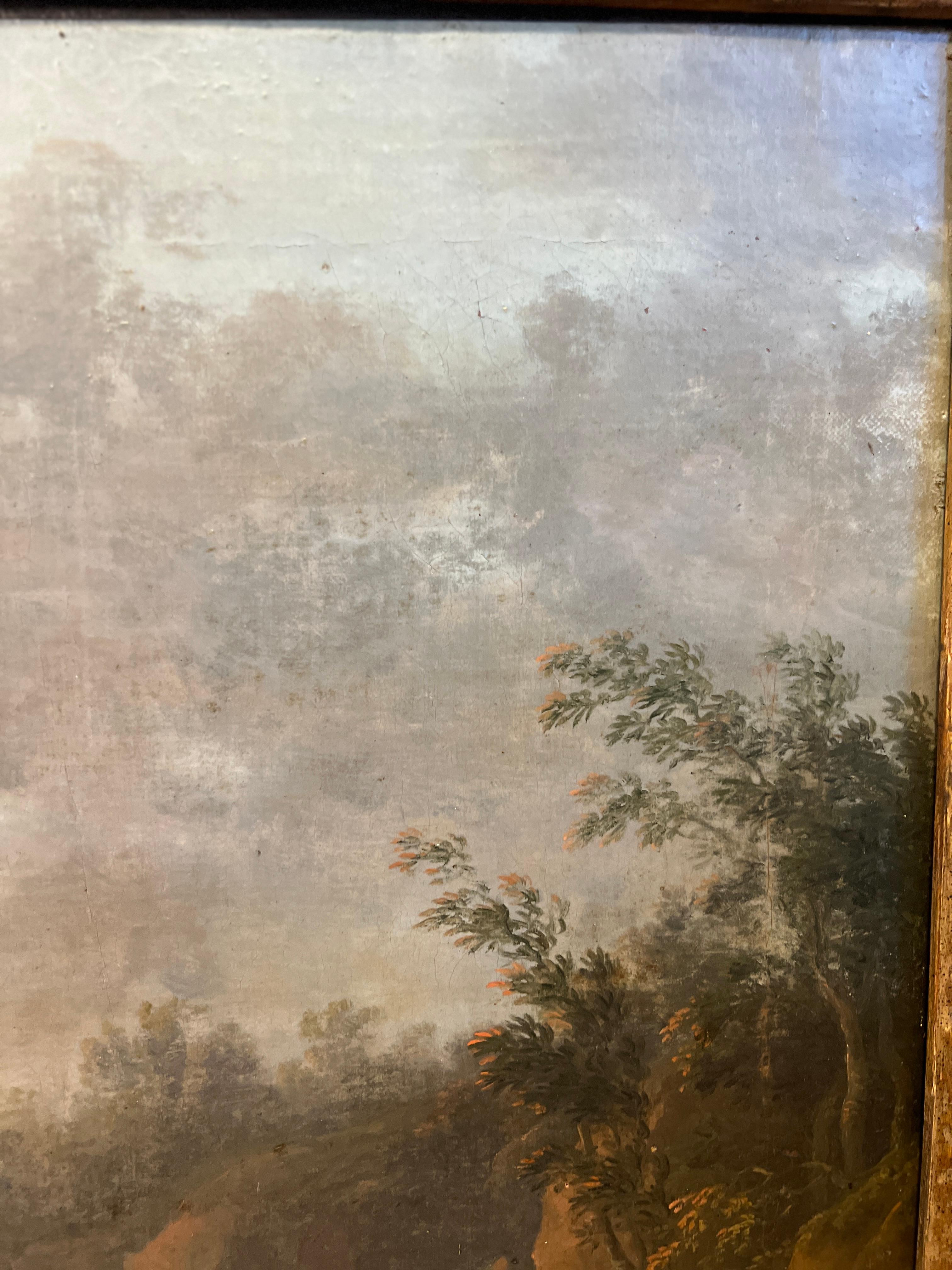 18° secolo, Antico Maestro Europeo Pittura di Paesaggio Scuola Italiana In condizioni buone in vendita a Atlanta, GA