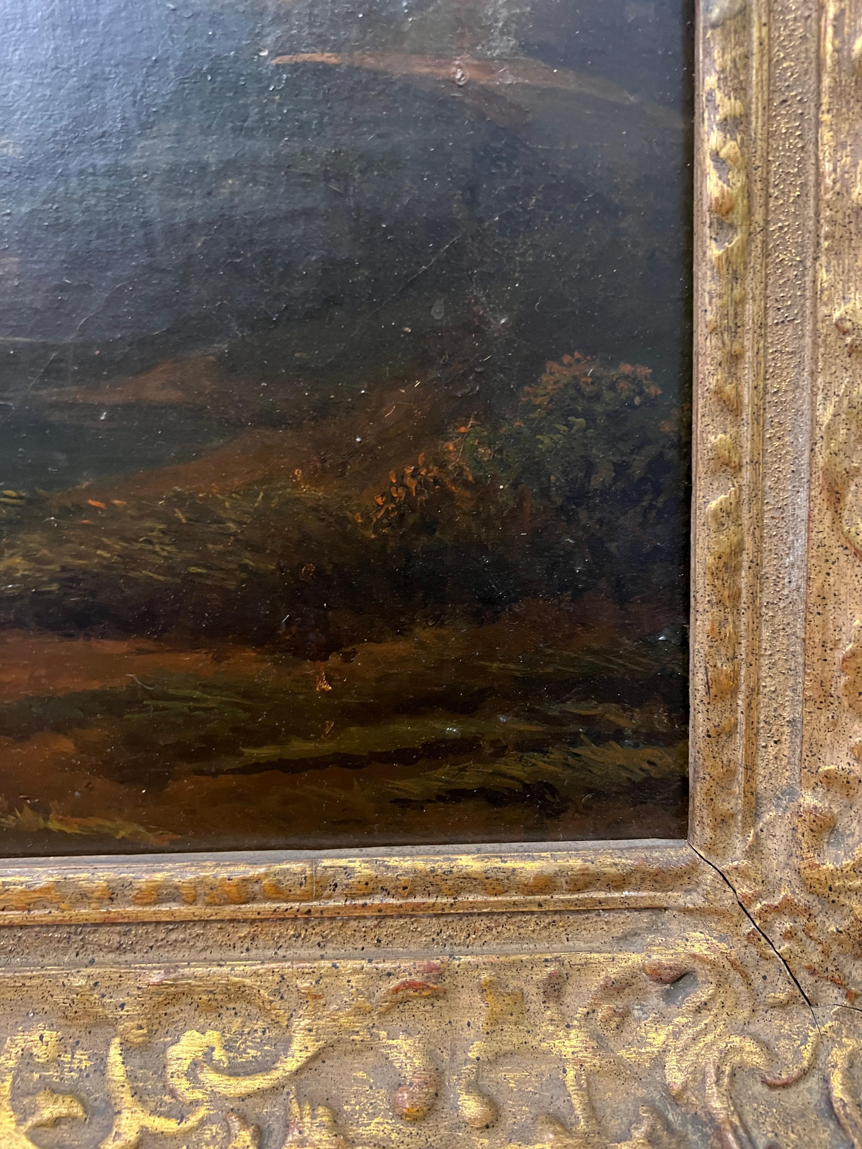 Tela 18° secolo, Antico Maestro Europeo Pittura di Paesaggio Scuola Italiana in vendita