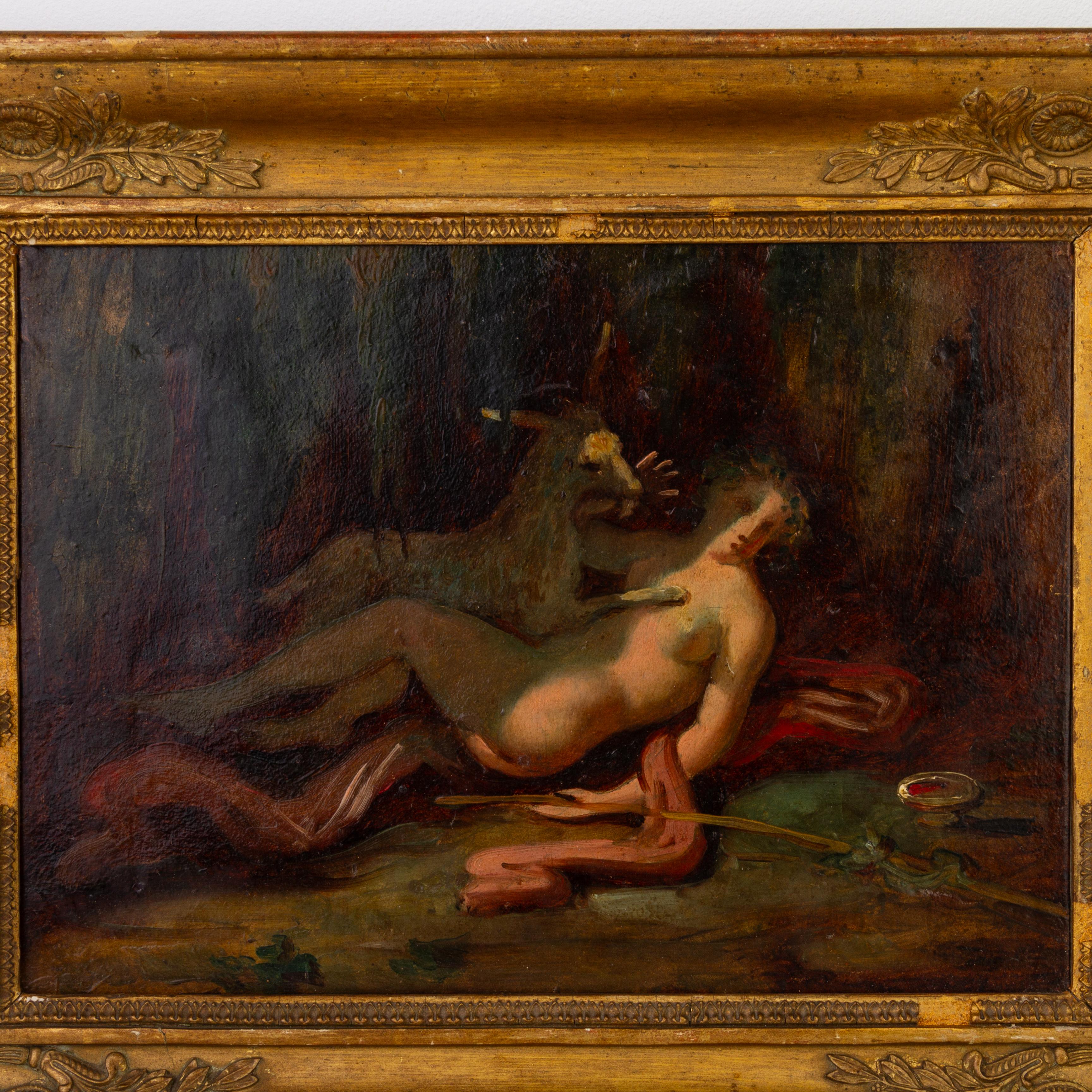 In good condition
From a private collection
Free international shipping
18th Century Old Master Oil on Parchment Bacchante Painting
