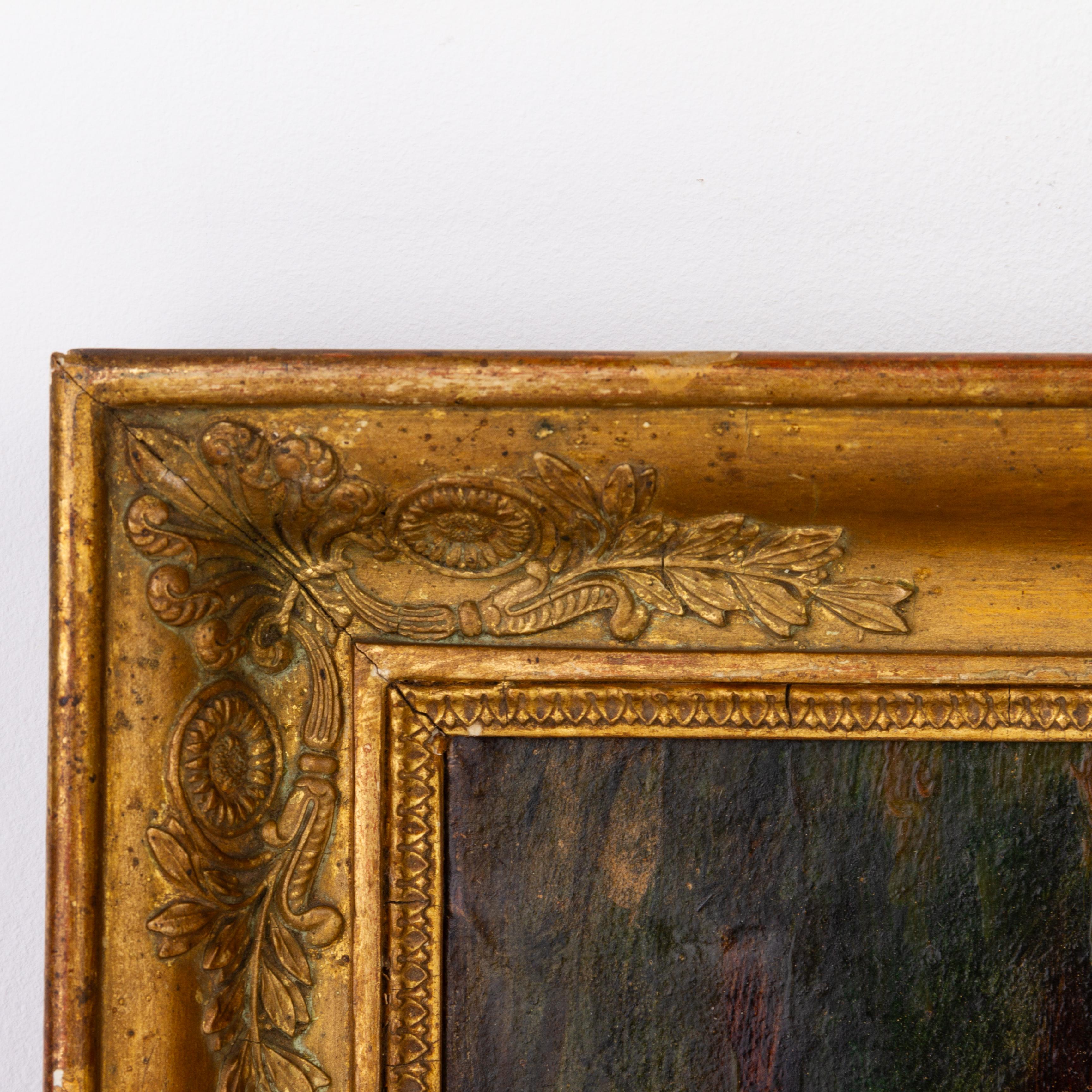 18th Century Old Master Oil on Parchment Bacchante Painting In Good Condition For Sale In Nottingham, GB