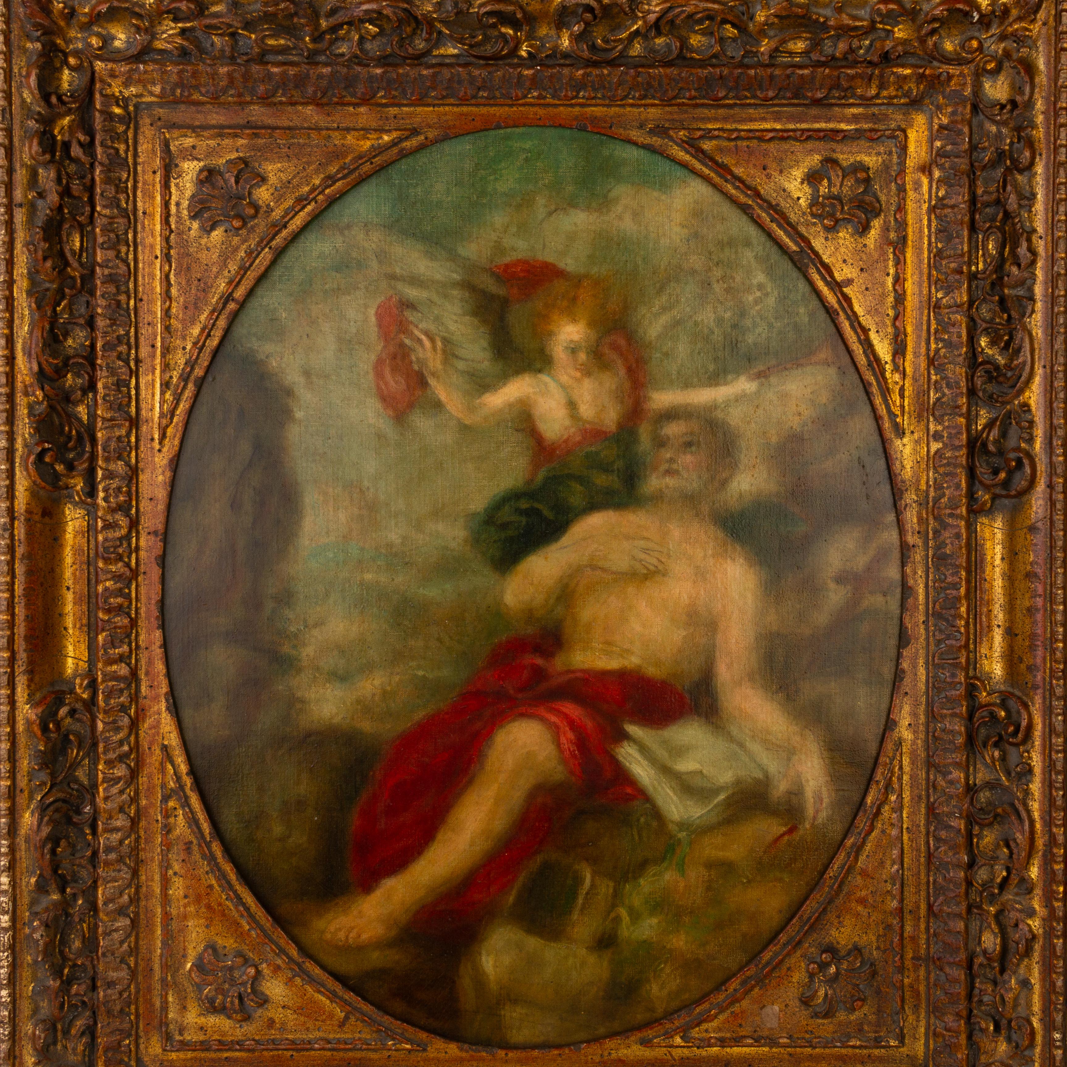 In good condition
From a private collection
Free international shipping
18th Century Old Master Oil Painting Vision of Saint Jerome
