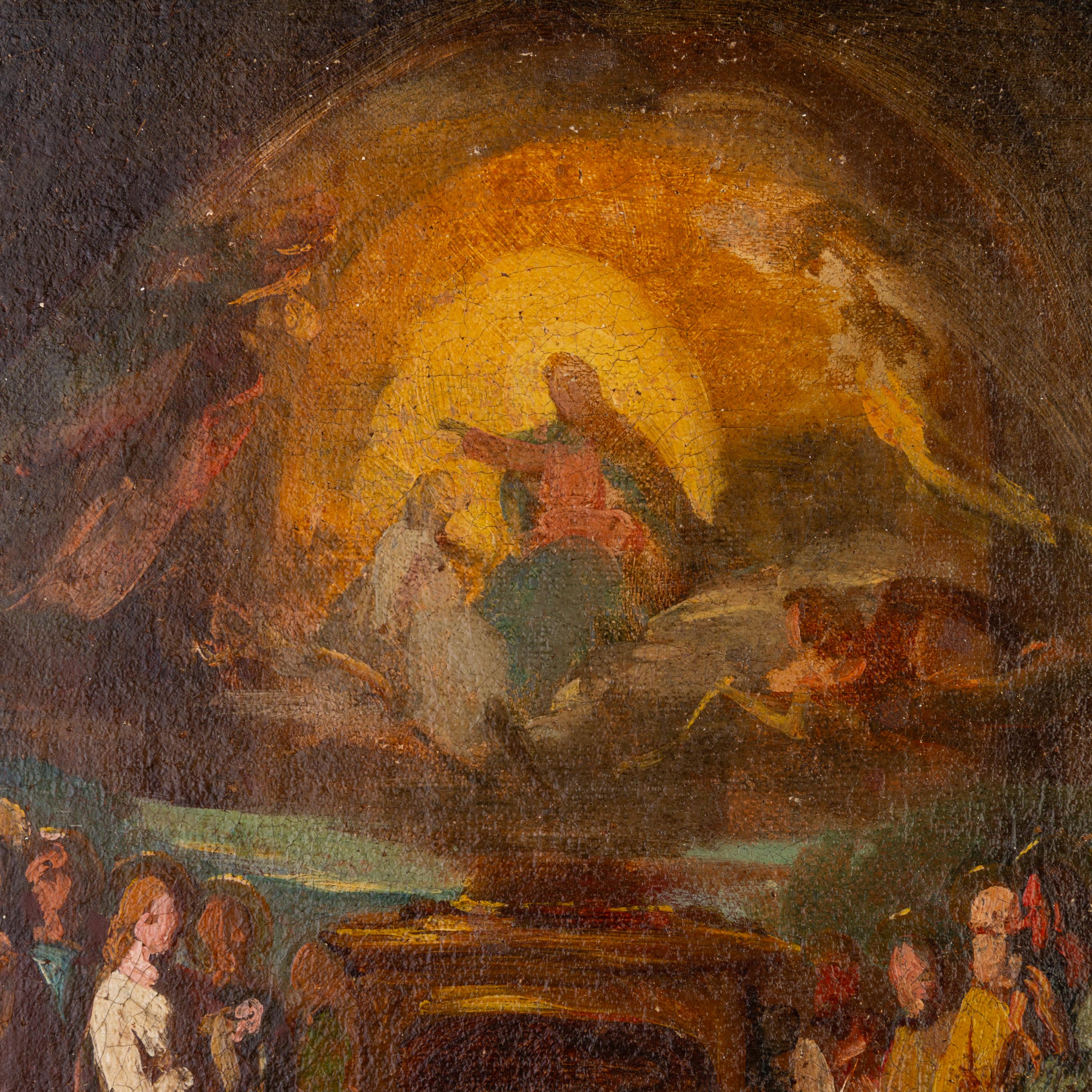 18th Century Old Master Painting Ascension of the Virgin In Good Condition For Sale In Nottingham, GB