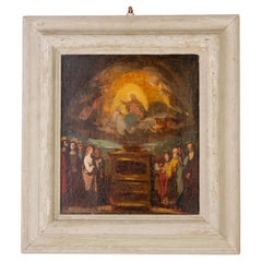 Peinture de maître ancien du 18ème siècle - Ascension de la Vierge 