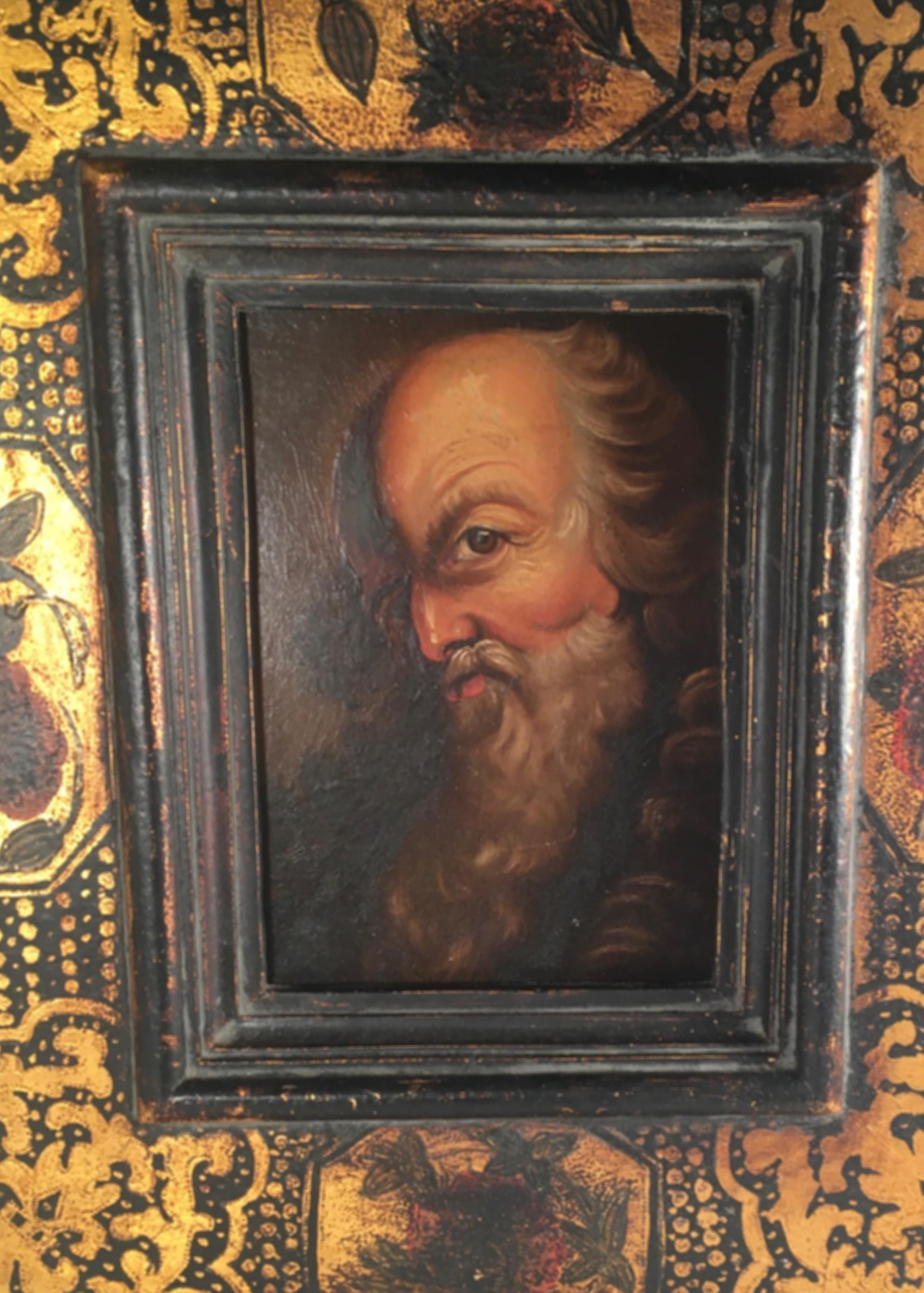 18th Century Old Master Portrait Oil Painting in Renaissance Revival Frame 4