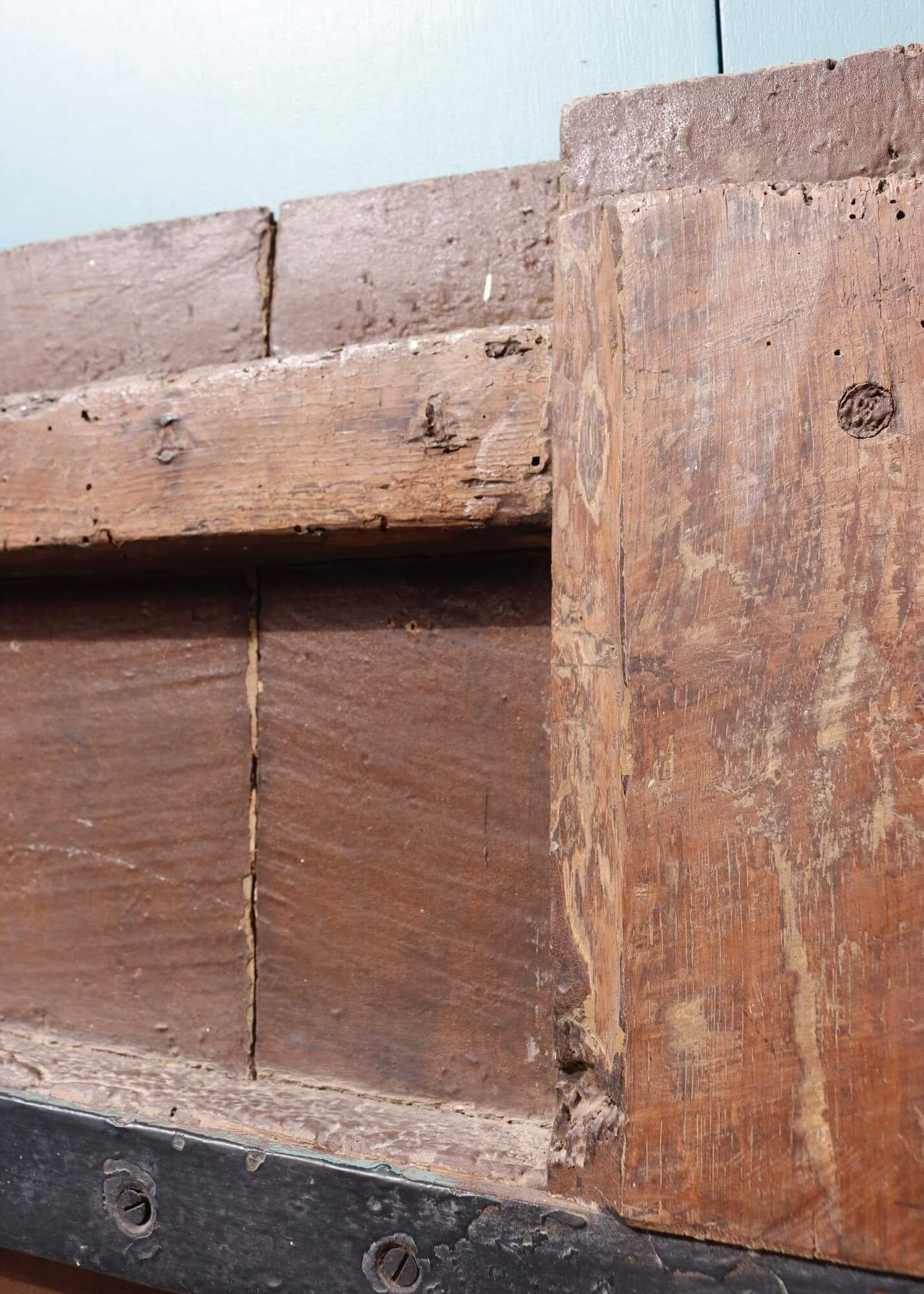 Jacobéen Porte à planches en vieux Oak du 18e siècle en vente
