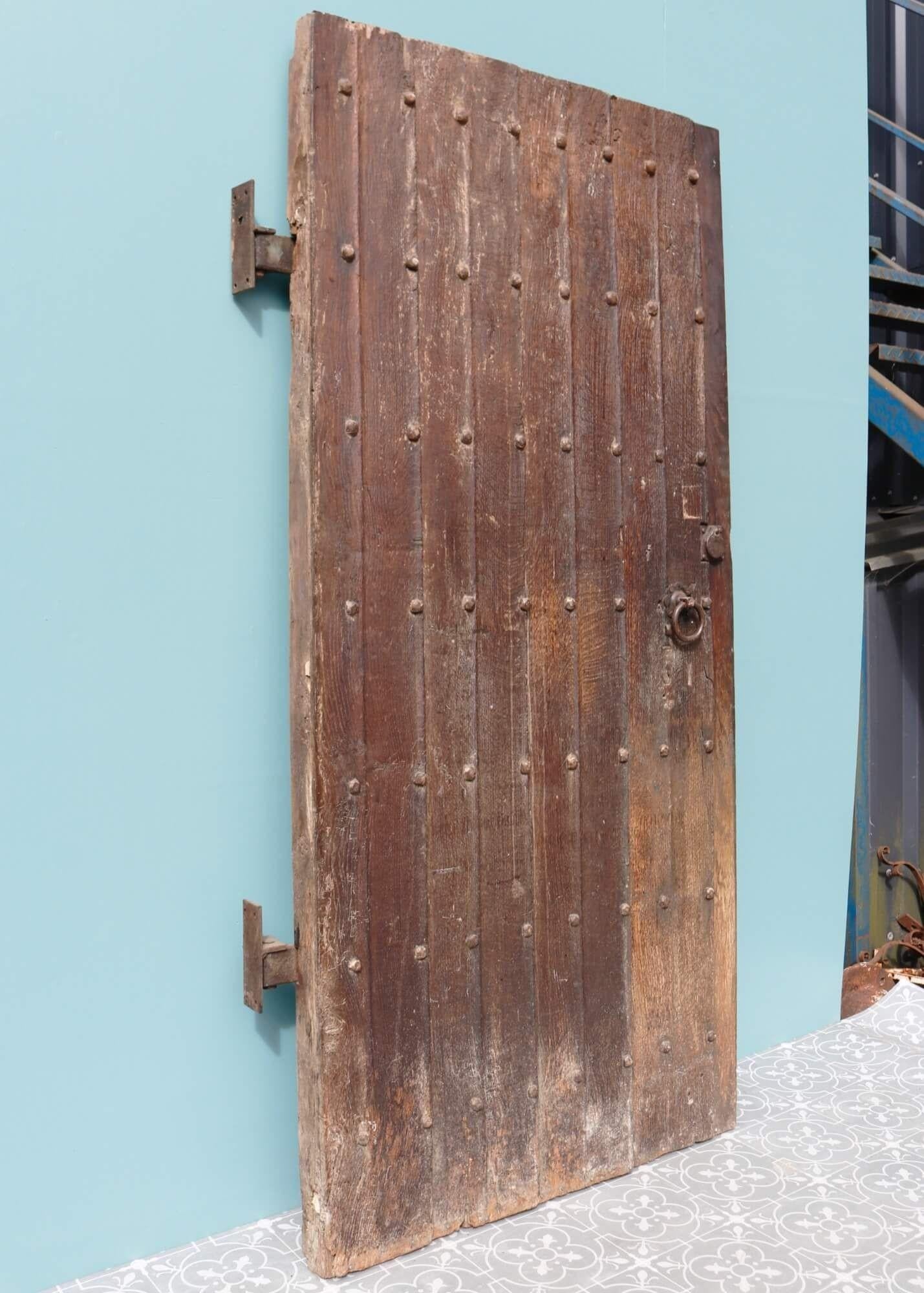 English 18th Century Old Oak Plank Door For Sale