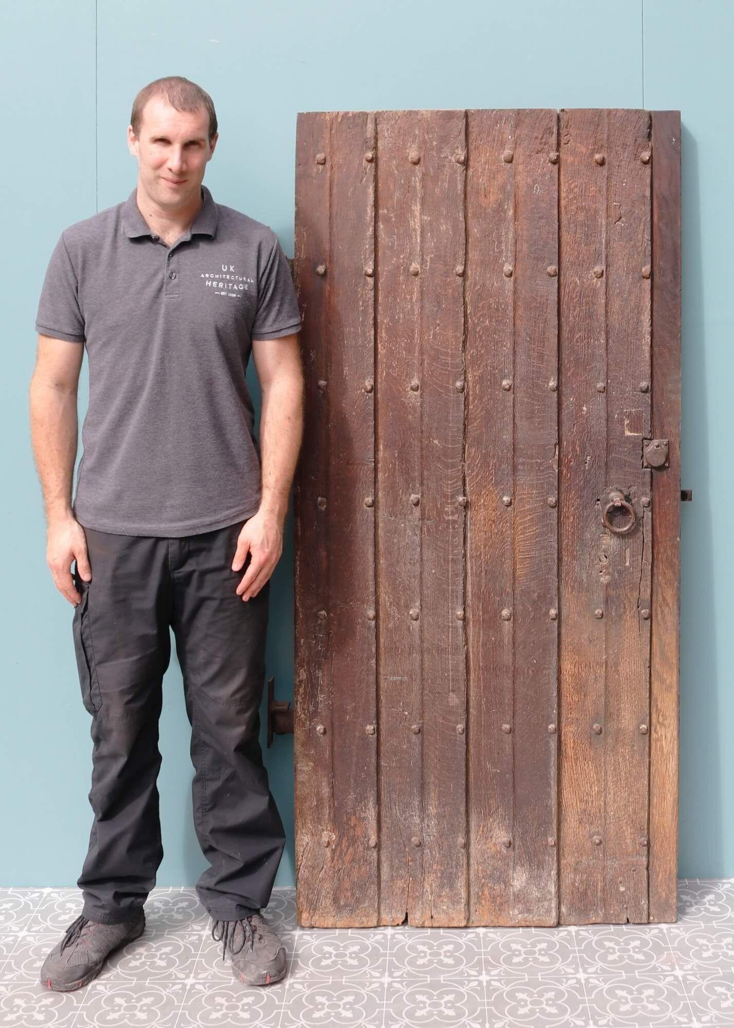 18th Century Old Oak Plank Door For Sale 1