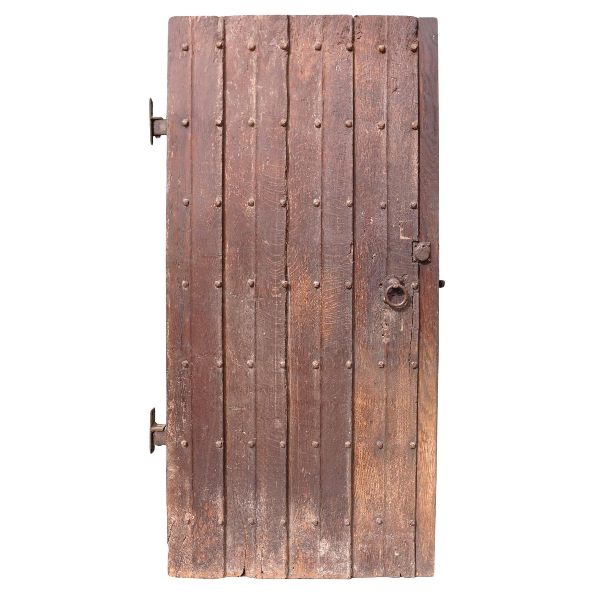 Porte à planches en vieux Oak du 18e siècle