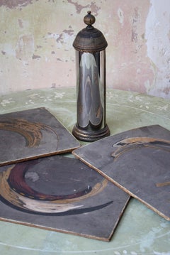 18th Century Optical Anamorphoscope & Anamorphosis Hand Painted Imagery Curio