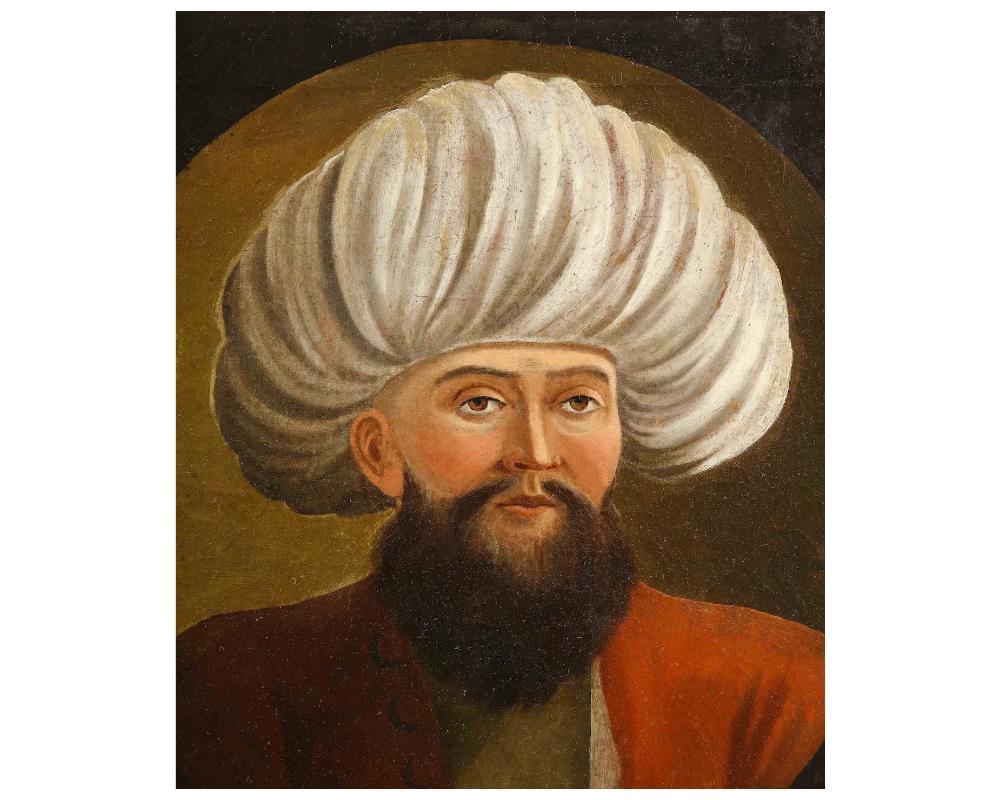 18th Century or 19th Century Orientalist Painting Of A Turkish Ottoman Sultan Ma In Good Condition For Sale In New York, NY
