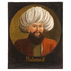 Used 18th Century or 19th Century Orientalist Painting Of A Turkish Ottoman Sultan Ma