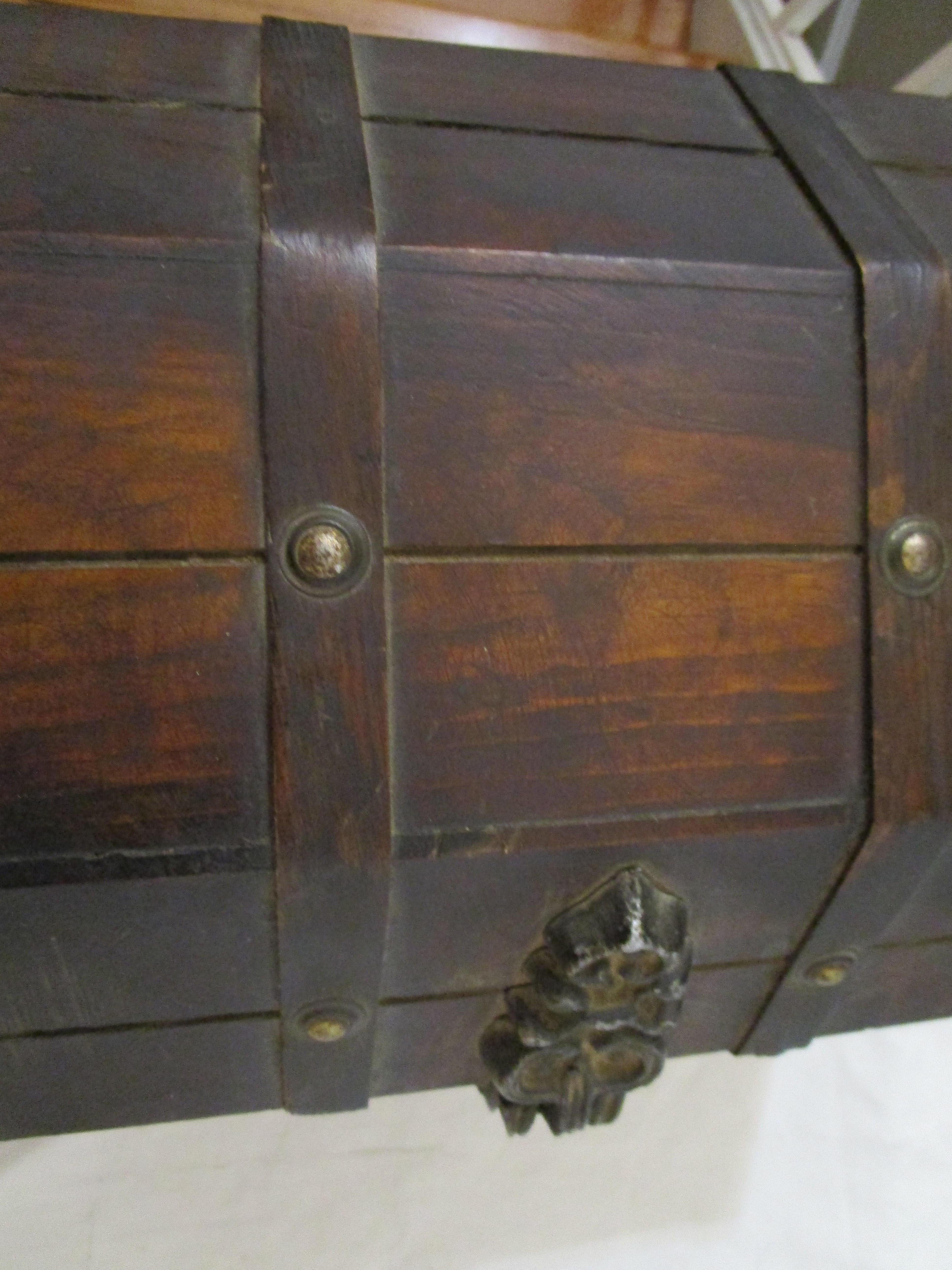 18th Century or Earlier Brass - Iron Bound Continental Lockbox  For Sale 2
