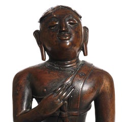 18th Century or Earlier Bronze Buddha South East Asian