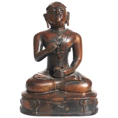 18th Century or Earlier Bronze Buddha South East Asian