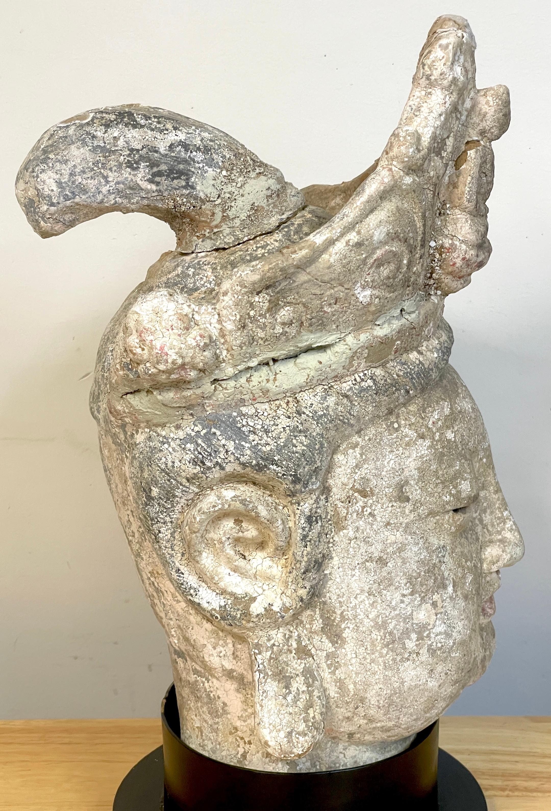 Ming Dynasty Polychromed Clay & Stucco Head of Bodhisattva Guanyin 1