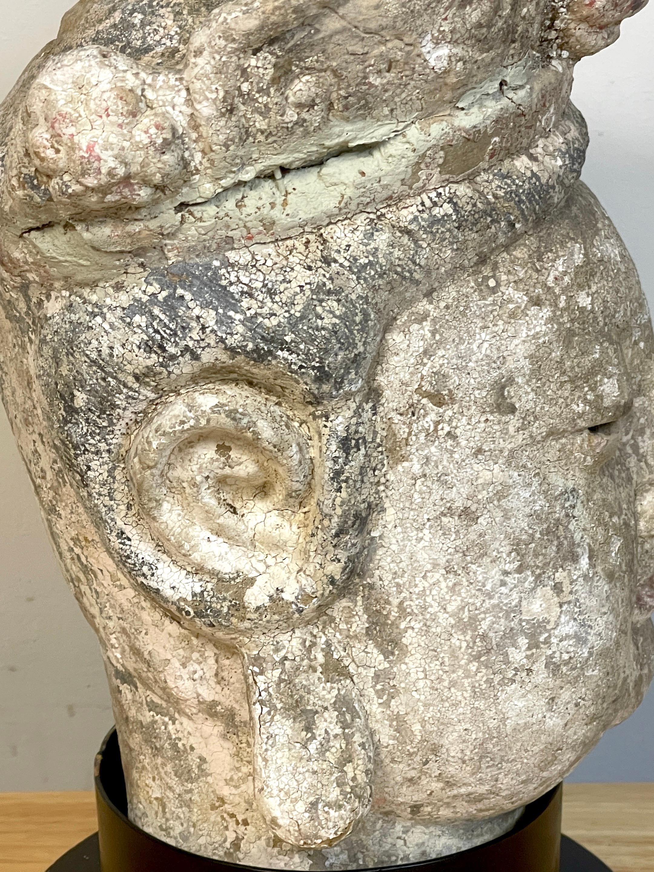 Ming Dynasty Polychromed Clay & Stucco Head of Bodhisattva Guanyin 2