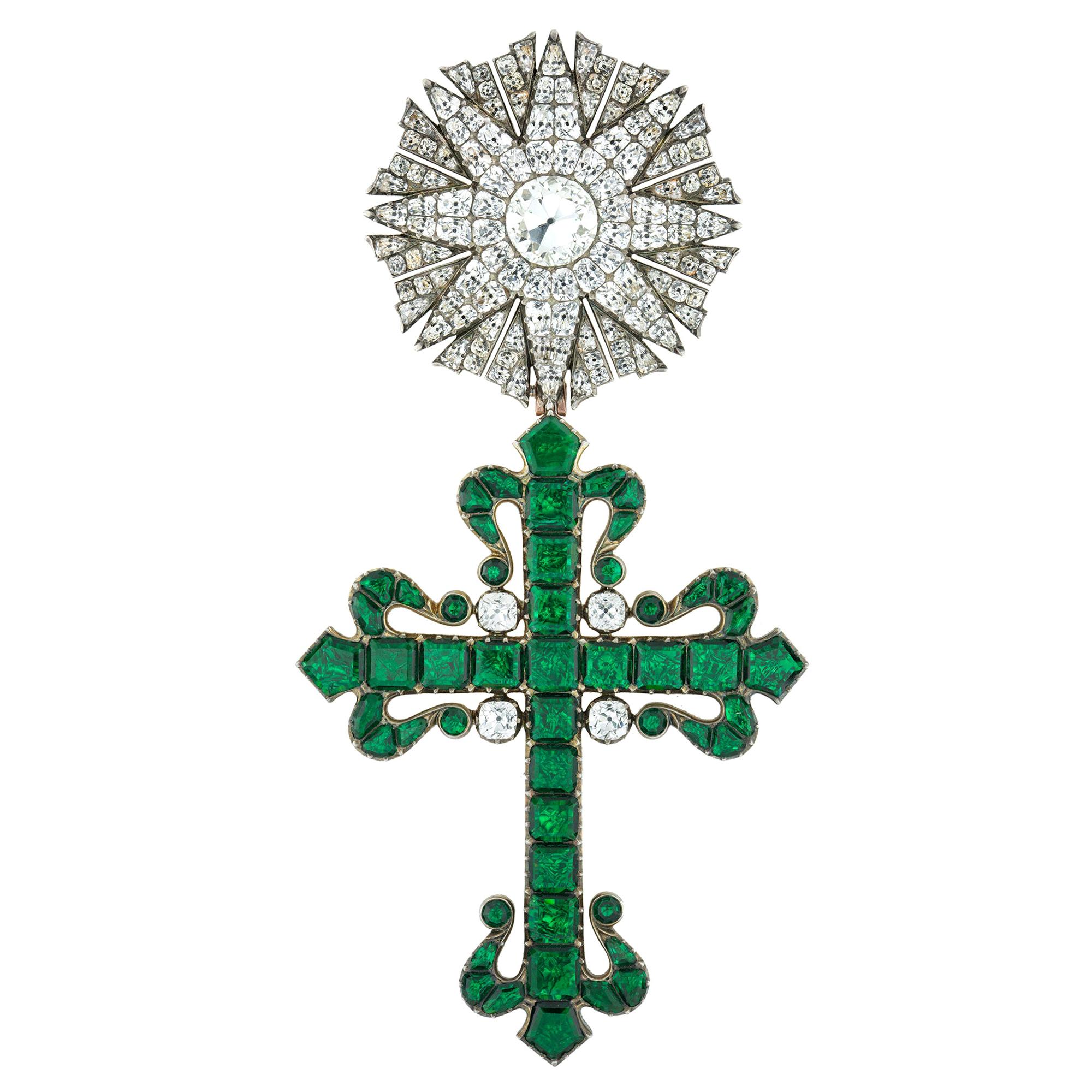 18th Century Order of Aviz Portuguese Paste Cross For Sale