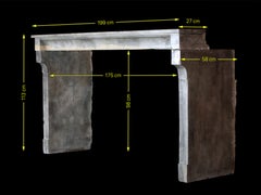18th Century Original Antique Bicolor Fireplace Surround Extra Wide