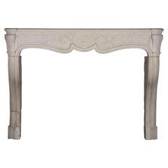 18th Century Original Antique Fireplace in Limestone