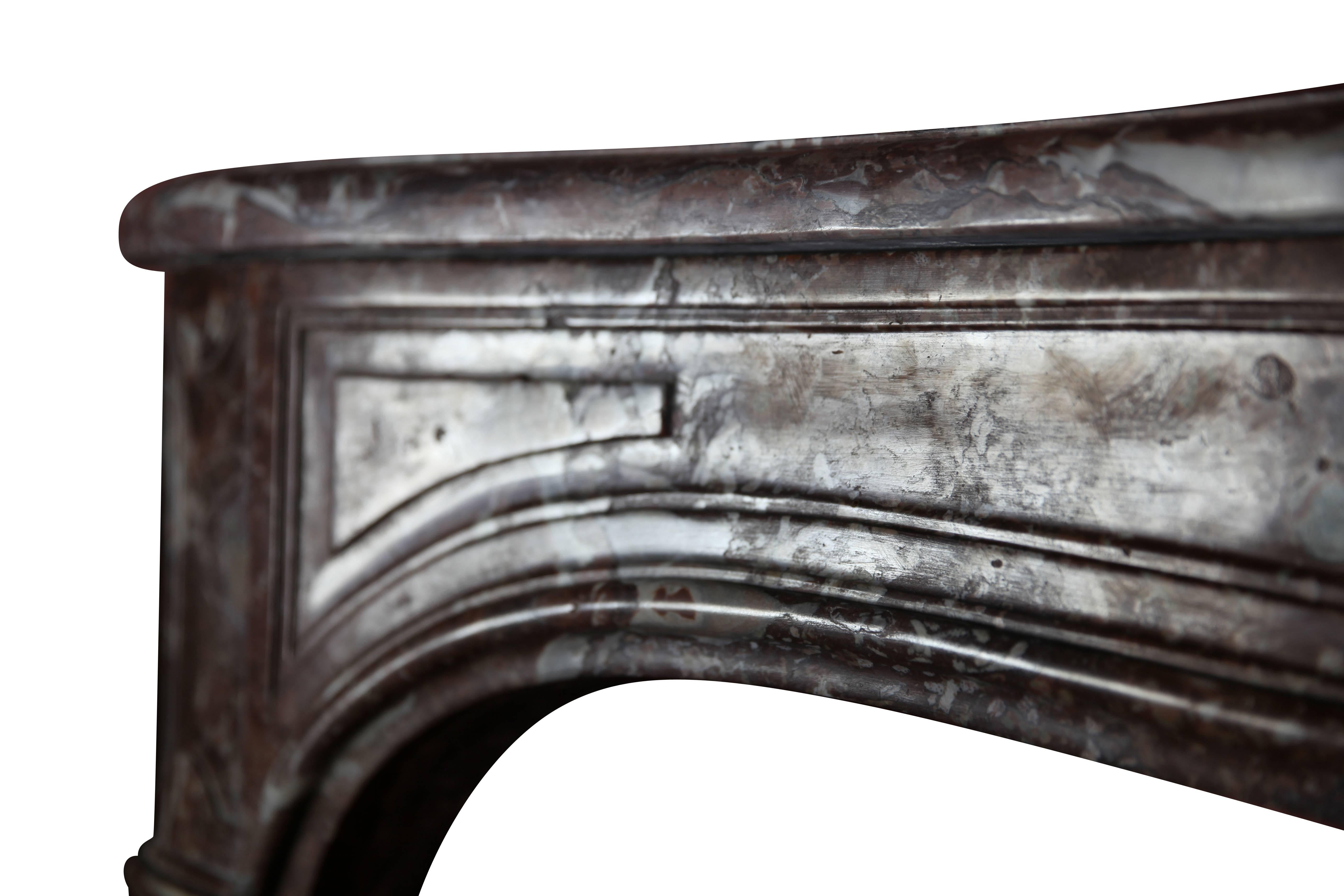 Carved 18th Century Original Classic Antique Regency Fireplace Surround Belgian Marble For Sale
